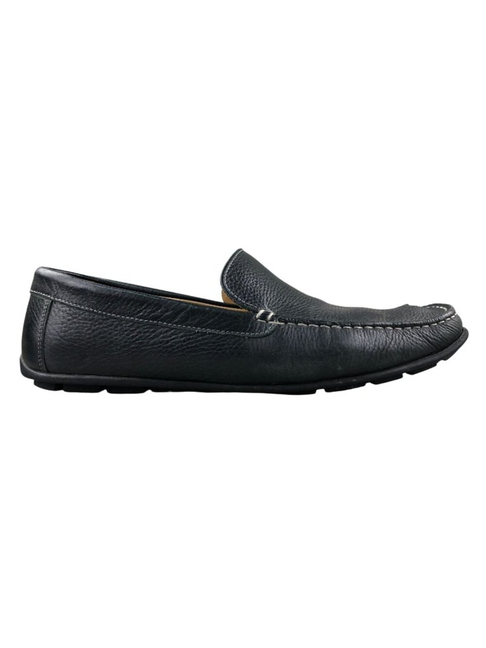 1901 Men's Size 10M Black Leather Closed Toe Slip On Loafers Shoes Brazil